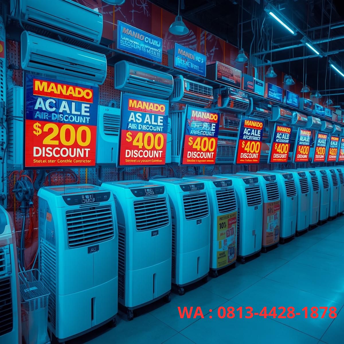 ETALASE AC DENGAN LABEL HARGA PROMO