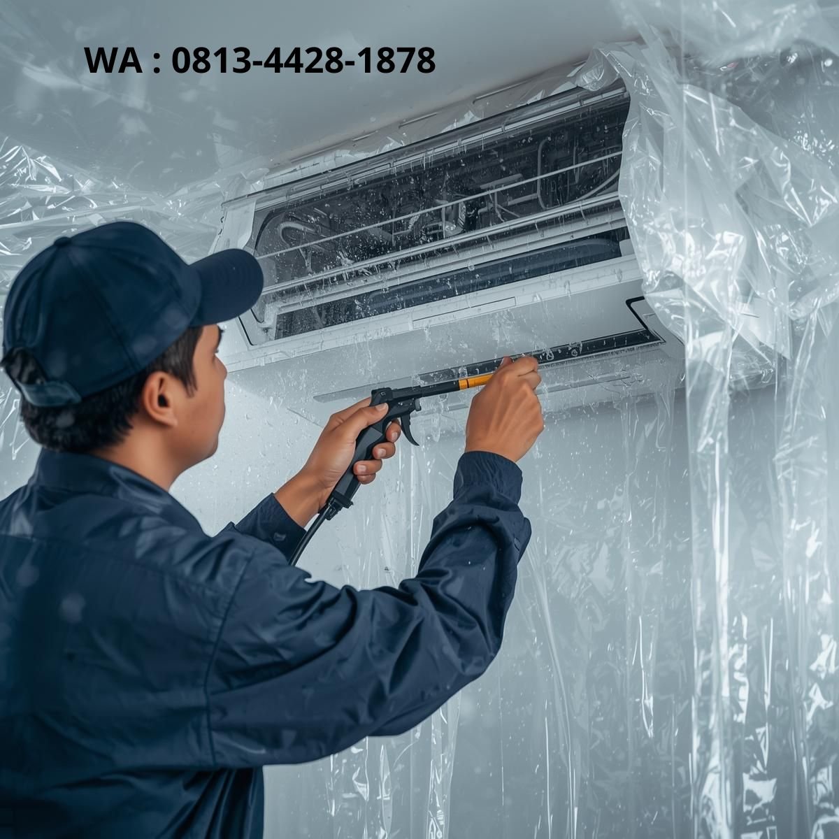 TEKNISI MEMERIKSA ISI FREON