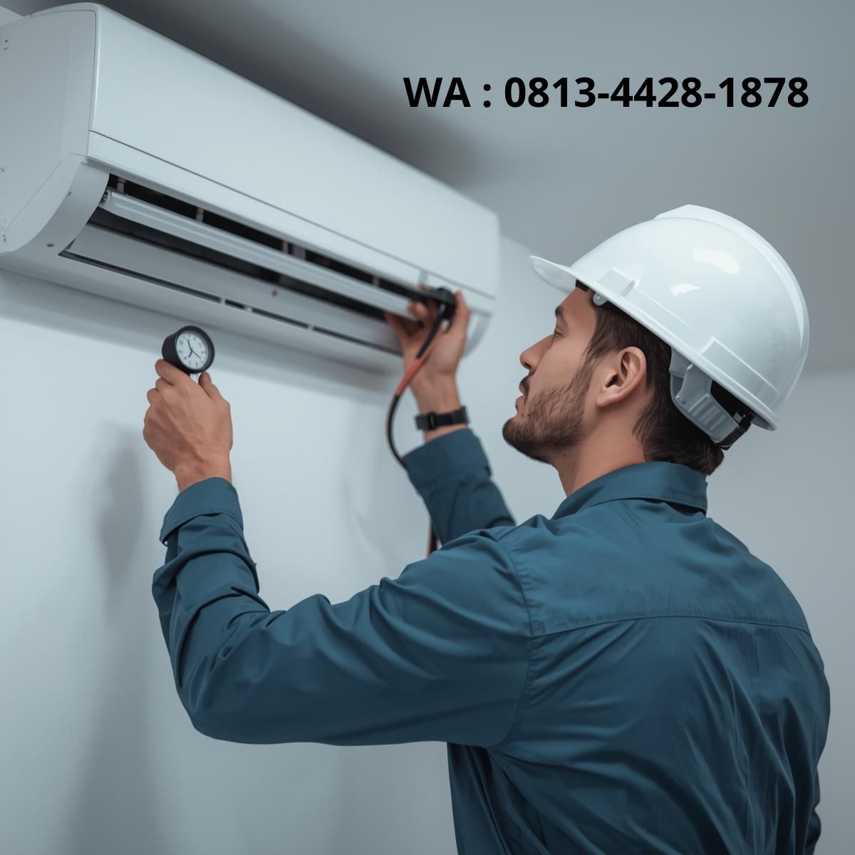 TEKNISI MEMERIKSA UNIT AC