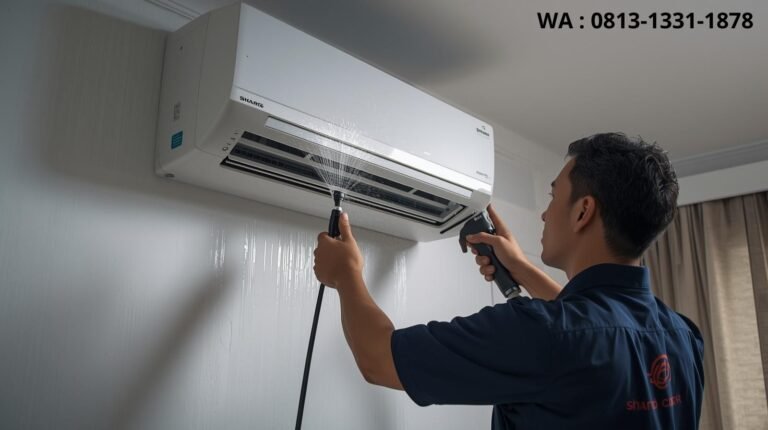 CUCI AC TAMBAH FREON SHARP