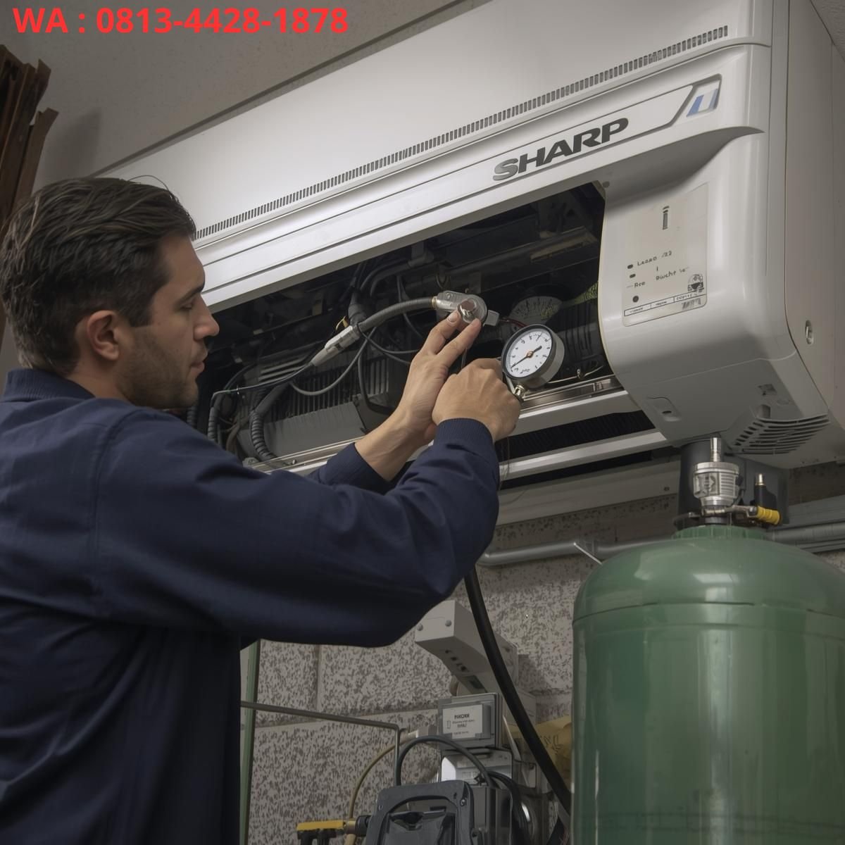 TAMBAH FREON AC SHARP