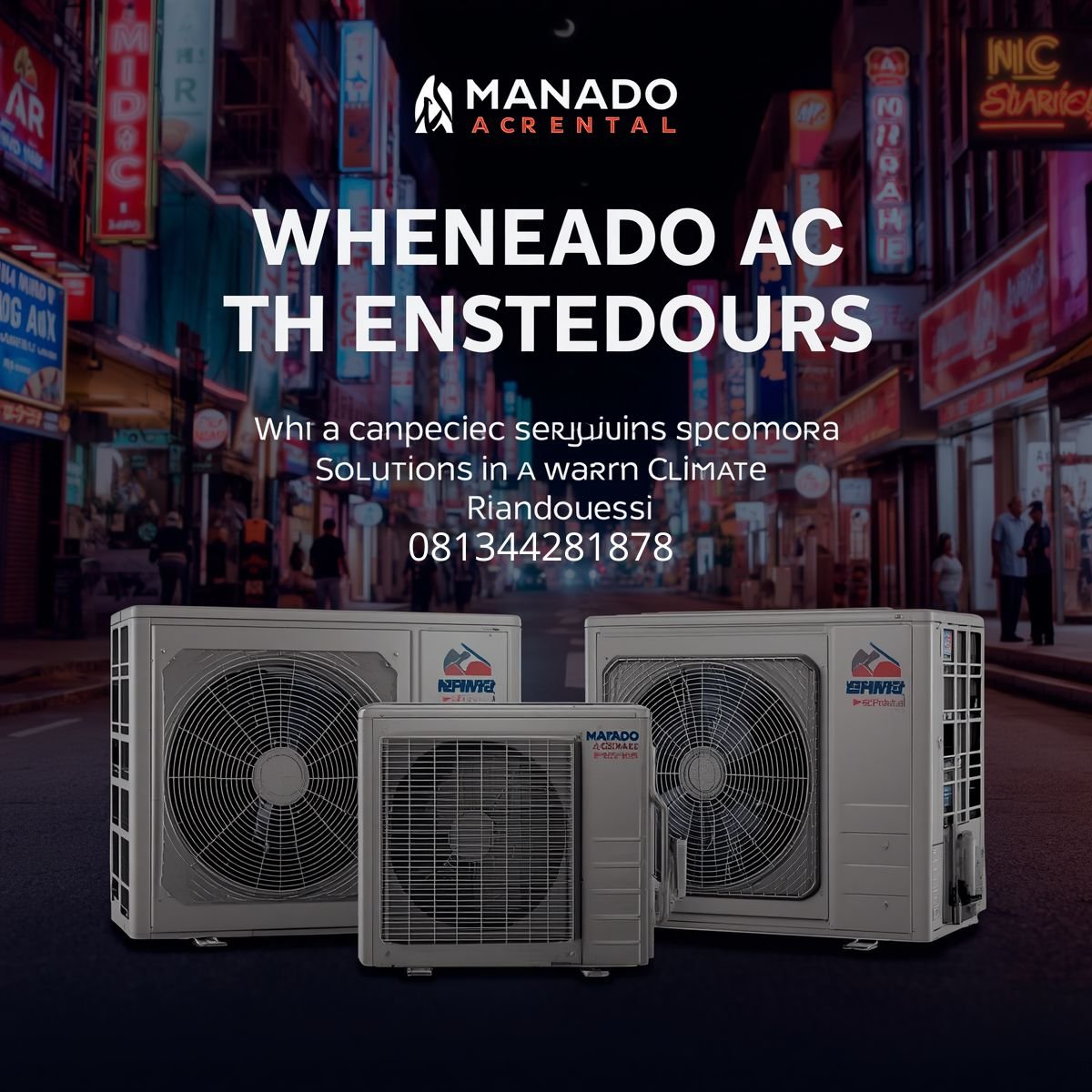 sewa AC untuk acara Manado
