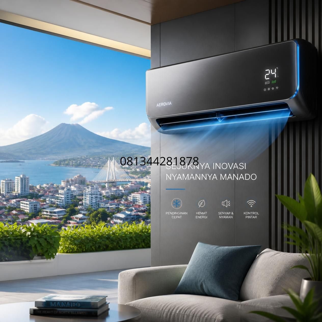 harga AC setengah PK Manado