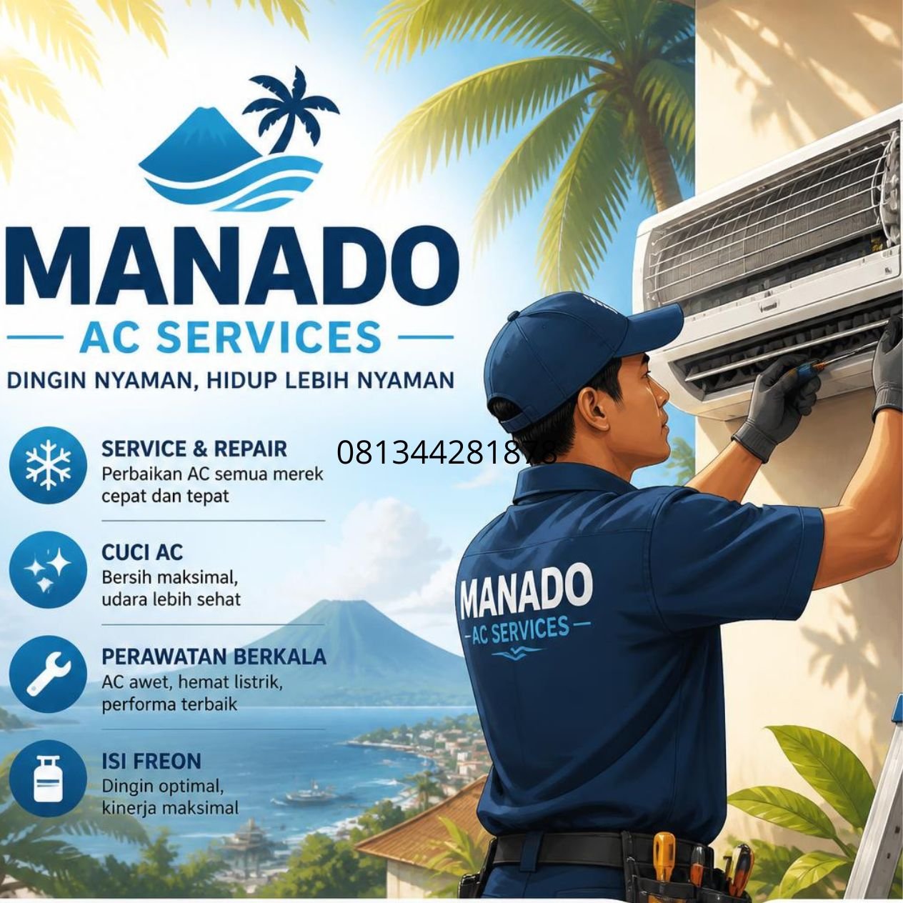 isi freon AC Manado