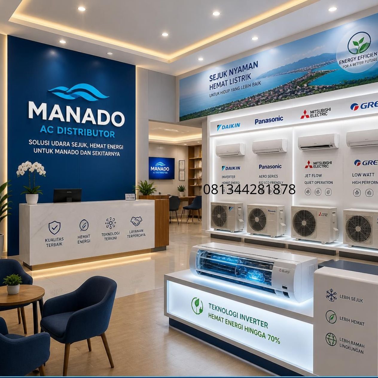 distributor AC rumah dan kantor Manado