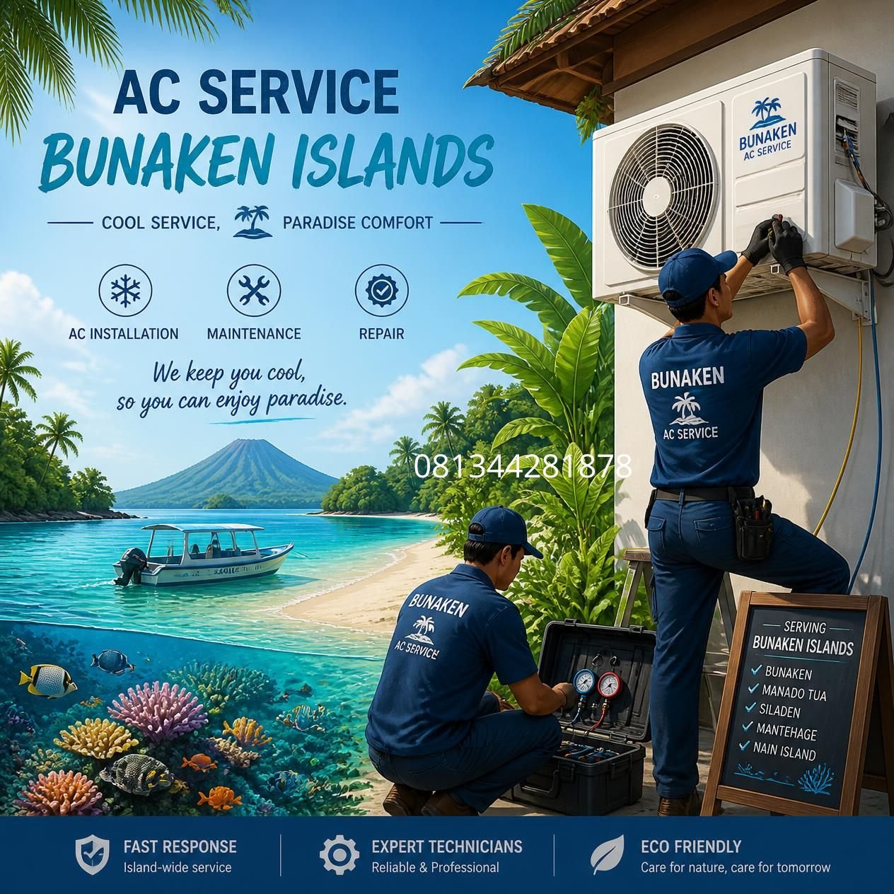 servis AC Bunaken