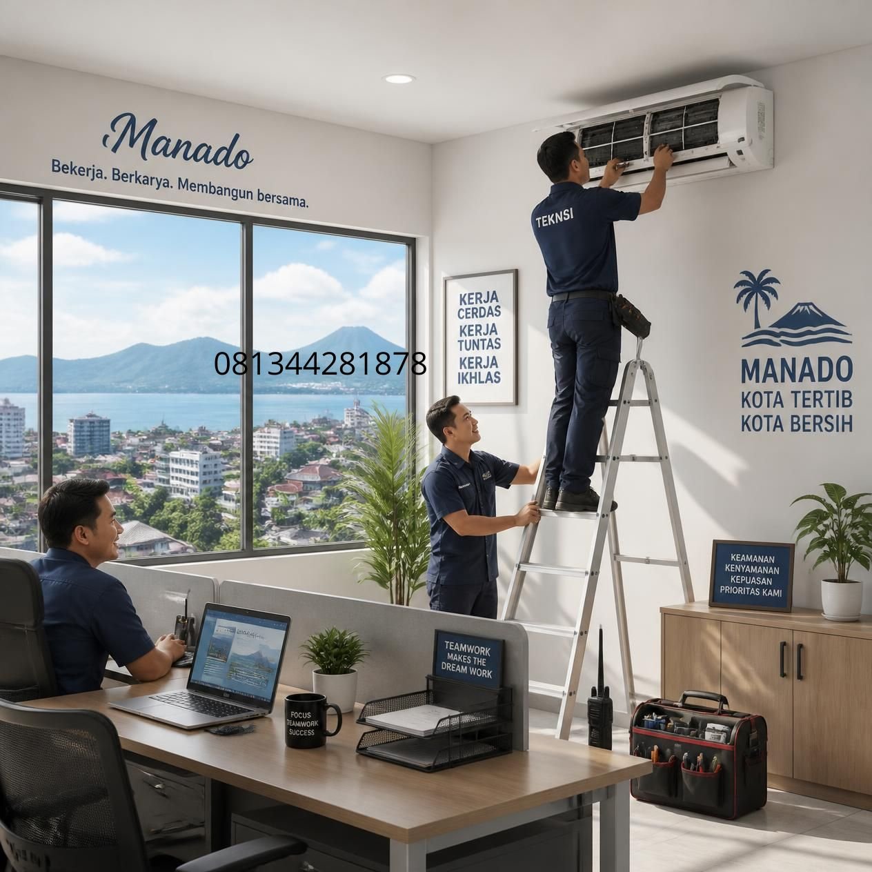 service AC kantor Manado