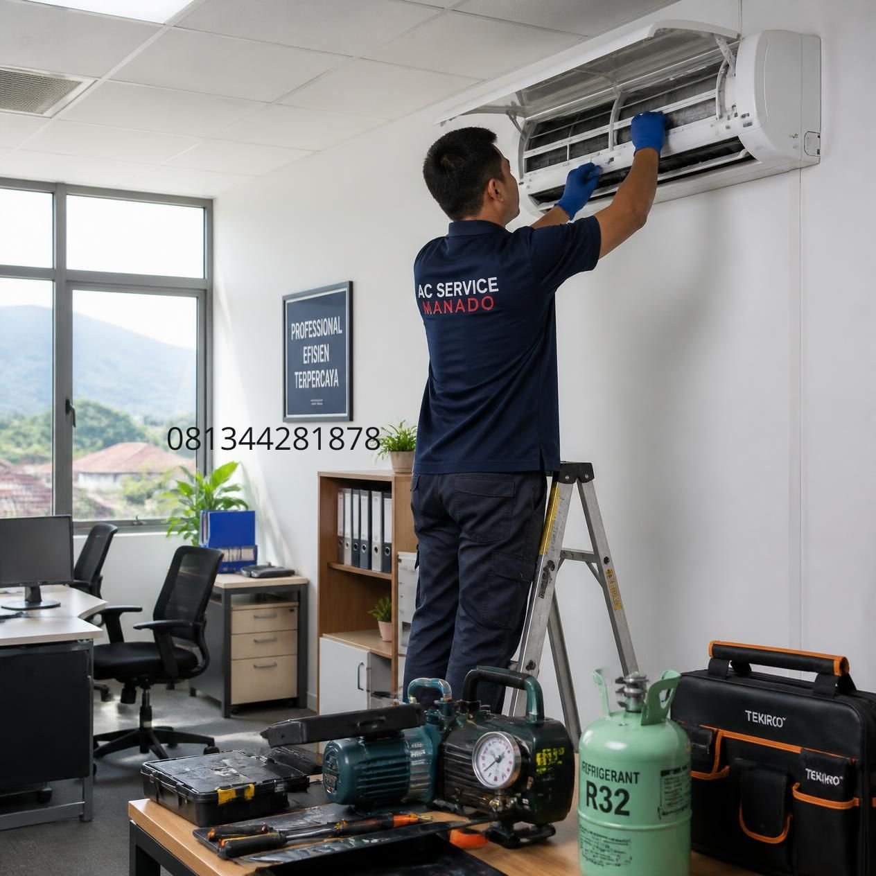 cuci AC kantor Manado