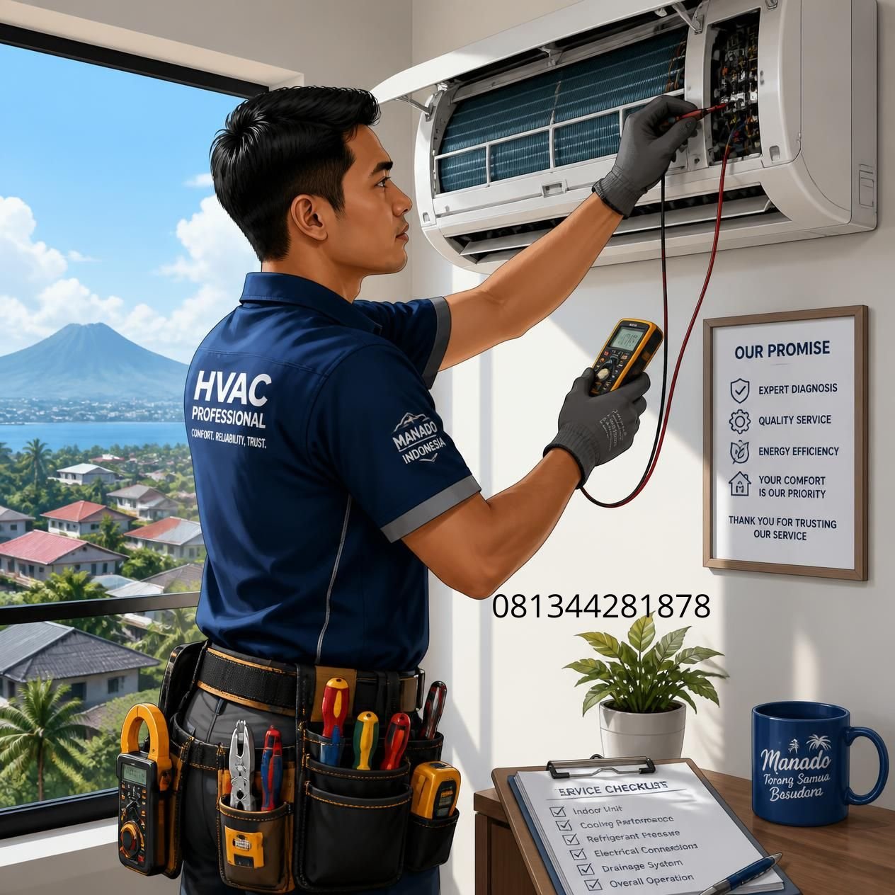 jasa service AC Manado
