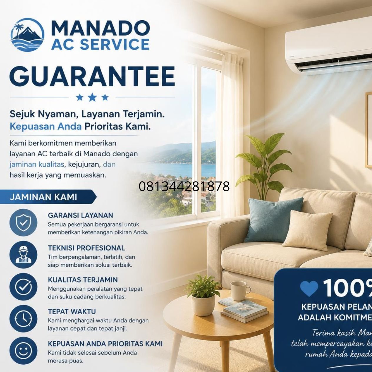 perbaikan AC split Manado