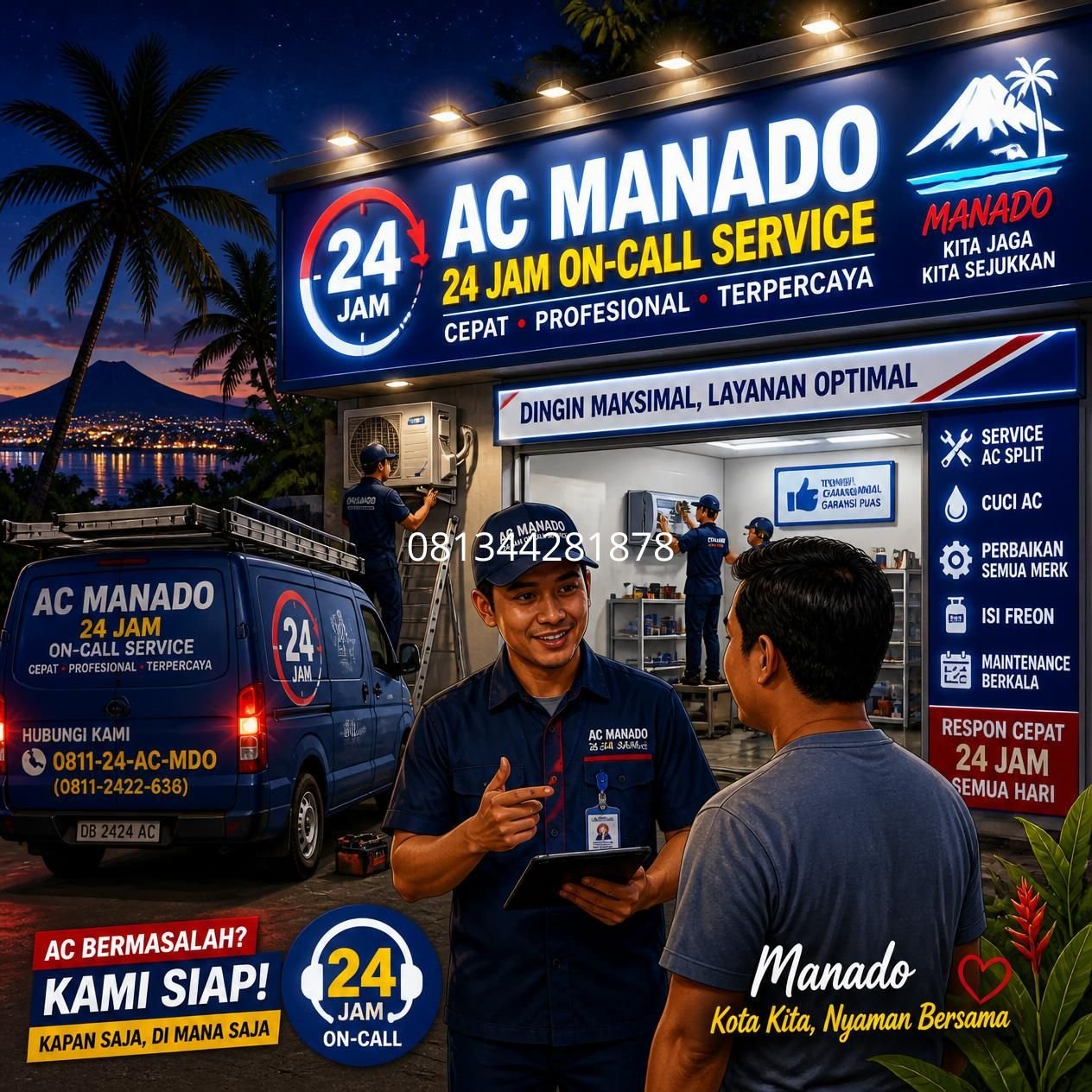 Service AC darurat Manado
