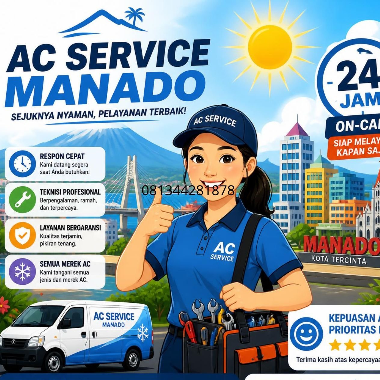 Cuci AC Manado panggilan