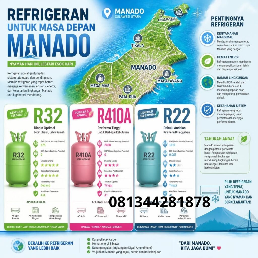 Tambah freon R22 Manado