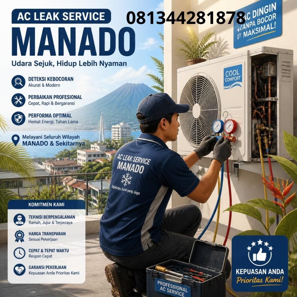 Jasa service AC bocor Manado