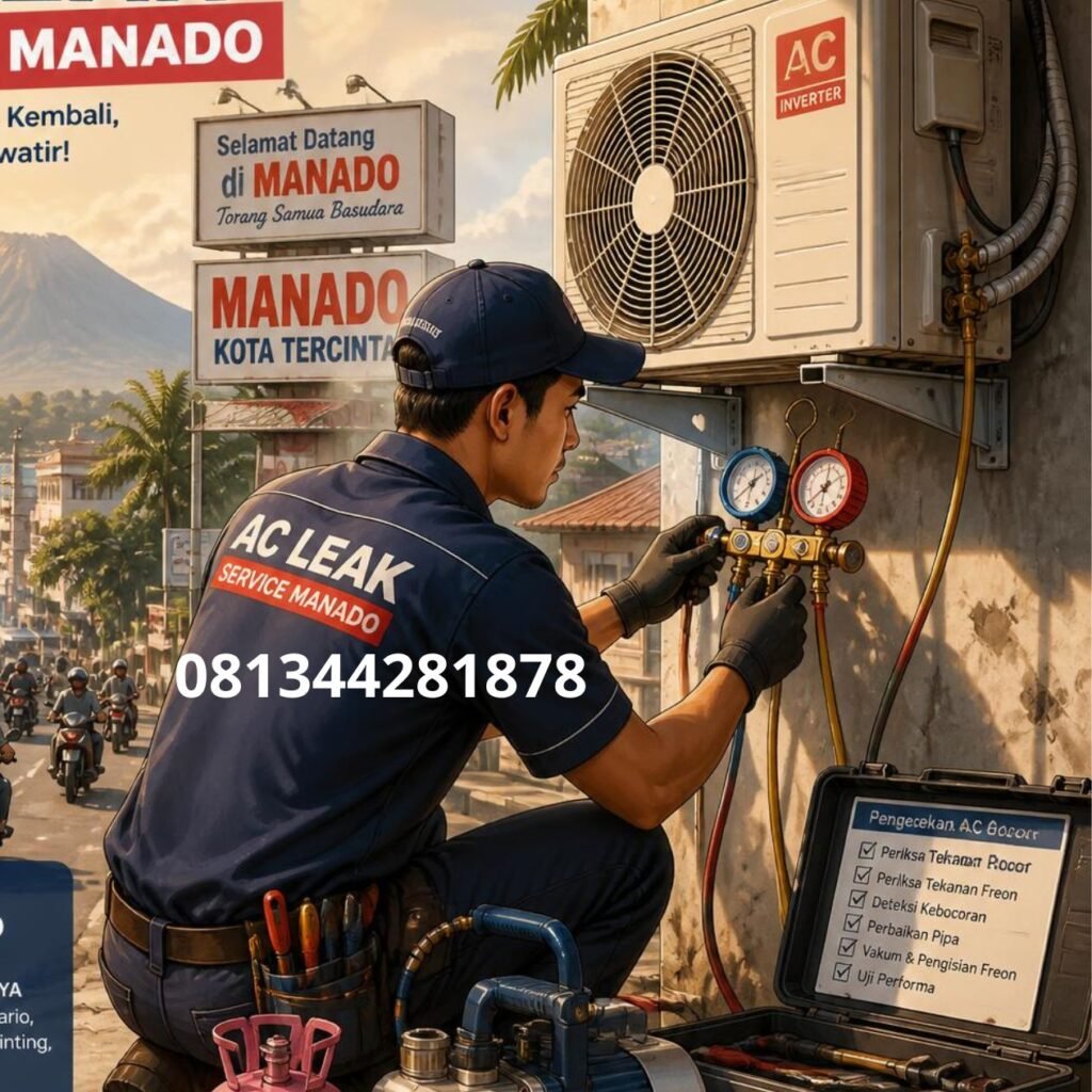 Perbaikan AC bocor air Manado