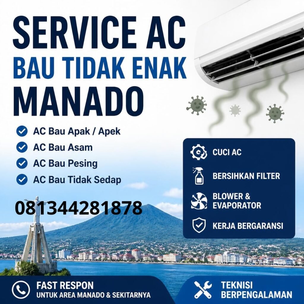 Perbaikan AC Bau Manado