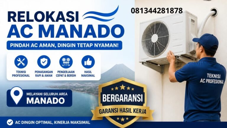 Relokasi AC Manado bergaransi