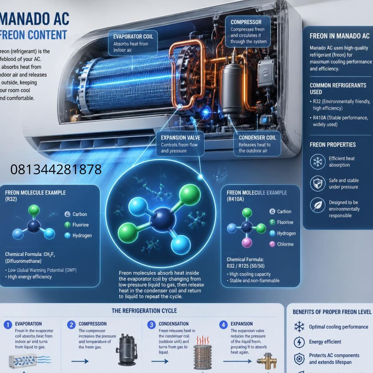 Tambah Freon AC Manado