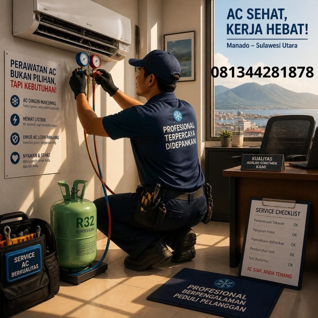 Jasa Tambah Freon AC Manado