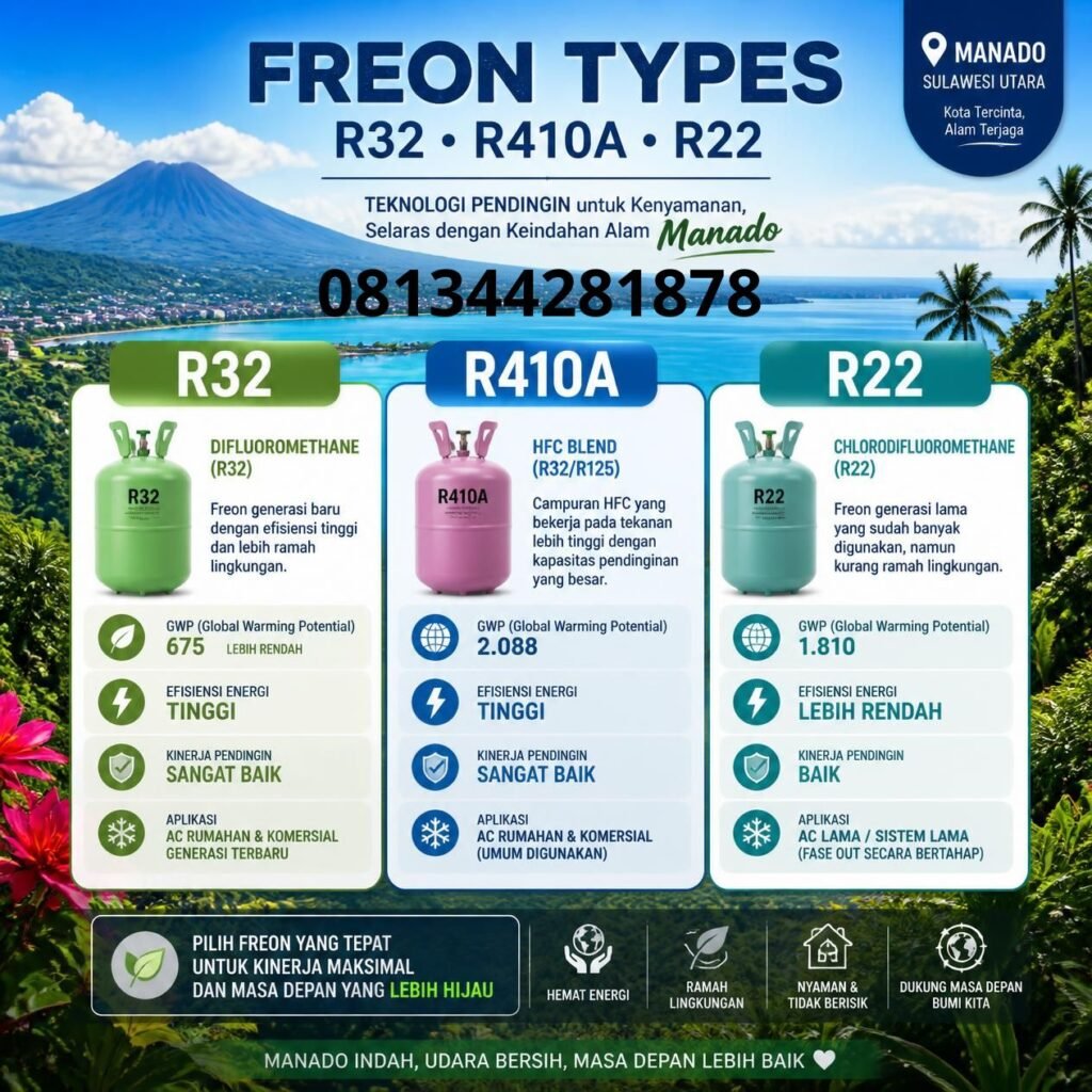 Isi freon R410 Manado
