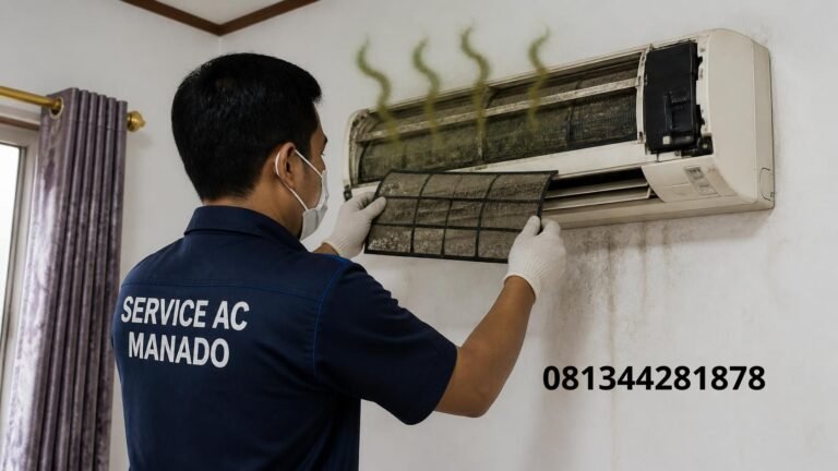 Service AC Bau Tidak Enak Manado