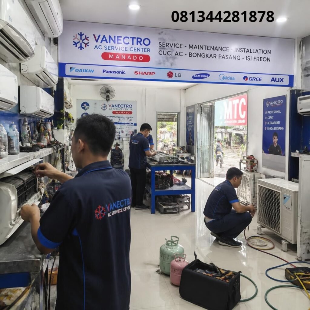 Service AC toko di Manado