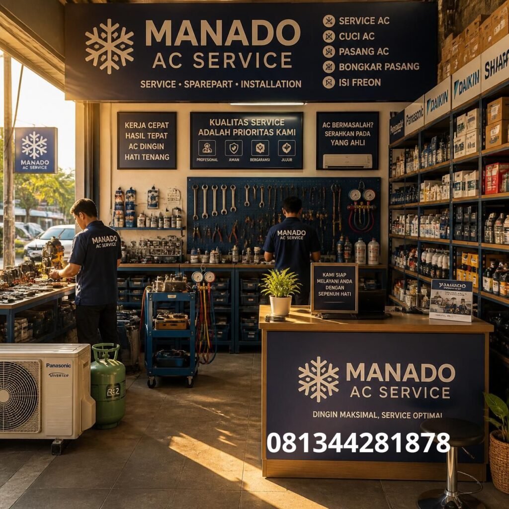 Service AC toko profesional Manado